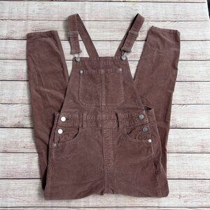 We The Free by Free People Corduroy Skinny Overall Mauve Brown Size 26 Regular